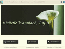 Tablet Screenshot of michellewambach.com